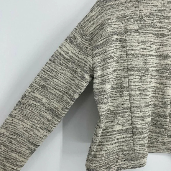 Anthropologie Saturday Sunday Sweater Womens Sz M Gray Knit Sherpa Open Cardigan - Picture 8 of 12